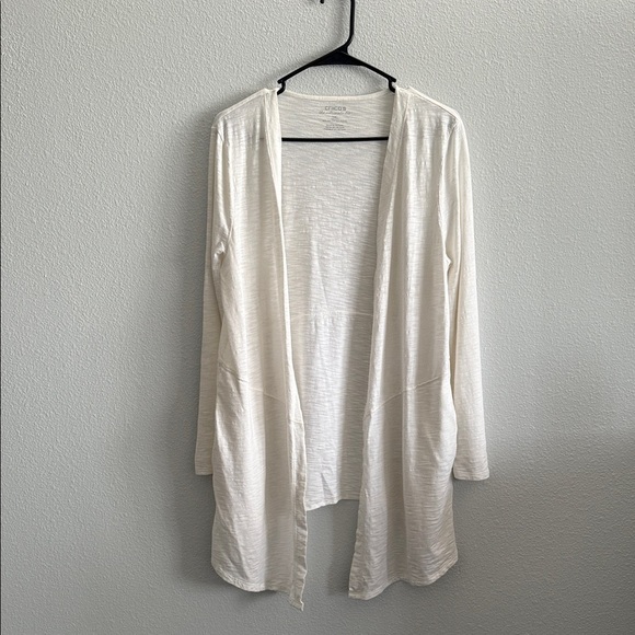 Chico's Sweaters - Womens Chicos The Ultimate Tee Open Front Cardigan Long Sleeve off White S